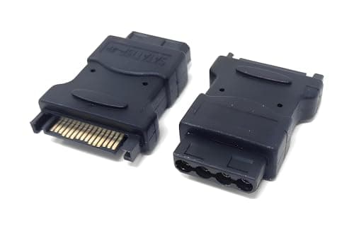 Image of AYMBH 15 Pin SATA Male to 4 Pin Molex Female Power Adapter Cable for HDD SSD DVD RW, IDE Molex LP4 to SATA Power Converter for Desktop PC Hard Drive Power Supply Connector Adapter