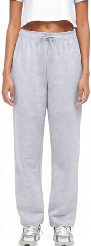 Image of Super Nova Straight Leg Joggers for Womens UK | Stylish, Comfortable & Perfect for Everyday Wear | Premium Women's Fleece Joggers (UK, Alpha, L, Regular, Regular, 1, Grey)