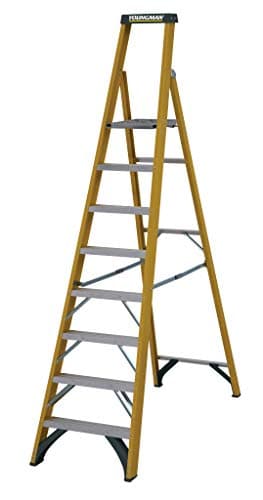 Image of 8 Tread Catwalk S400 Fibreglass Platform Step Ladder