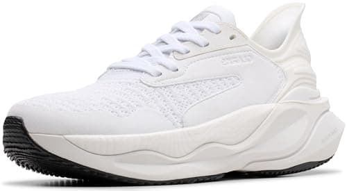 Image of Clarks Women's Pace Sneaker, White Textile, 12 Wide