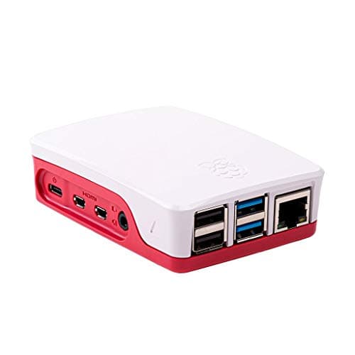 Image of Raspberry Pi 4 Official Case, Protective Raspberry Pi 4, 4B, 4 Model B case, Official Raspberry Pi 4 Case (Red/White)