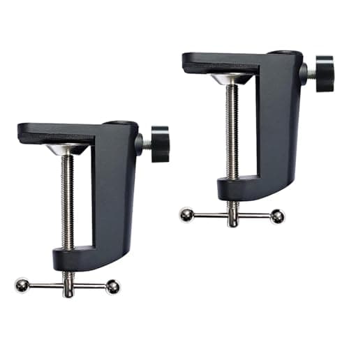 Image of 2Pcs Universal Fence Clamps for Woodworking, Aluminum Alloy Durable Woodworking Clamps for Table Saw, Miter Saw, Router Table, Drill Press Table, Clamping Squares