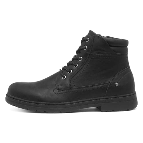 Image of Beckett Mens Black Ankle Lace Up Boot - Size 10 UK - Black