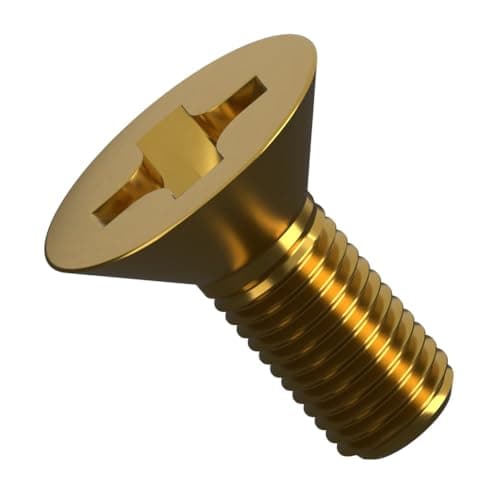 Image of M3 (3mm x 10mm) Brass Phillips Countersunk Machine Screws Metric Flat Head Steel Fully Threaded DIN 965 (Pack of 20) E3D