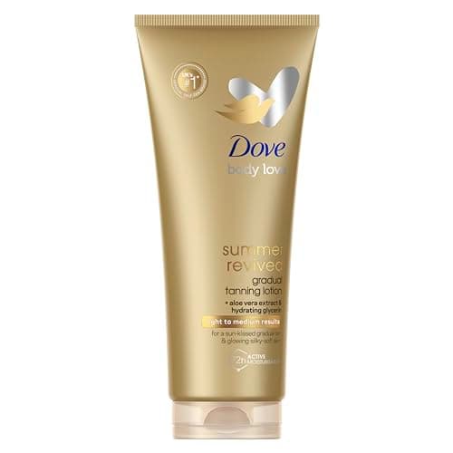 Image of Dove Light to Medium Self Tan Lotion 1 Gradual Tan Lotion For Sun-Kissed Skin Tanning Lotion For All Skin Types 200 ml