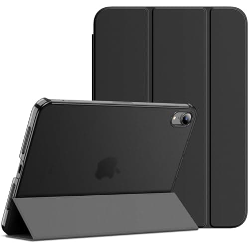 Image of JETech Case for iPad mini (A17 Pro, 2024 Model, 7th Generation) / mini 6 (2021 Model, 6th Generation), Slim Stand Hard Back Shell Smart Cover with Auto Wake/Sleep (Black)