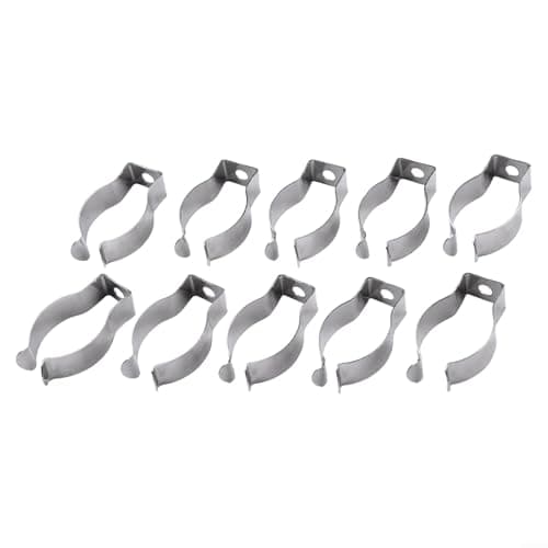 Image of Narrow Base Spring Terry Clamp Tool Organizer Made of Robust Manganese Steel, Designed for Heavy Duty Storage of Tools, Pipes, Brooms and Brushes (32mm (25mm (height 37mm))