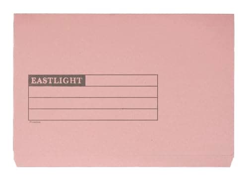 Image of Eastlight Foolscap Full-Flap Manilla Document Wallet, Box 50, Colour Pink