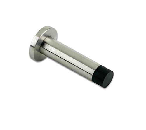 Image of Zoo Projection Door Stop With Rose 70Mm Satin Stainless Steel