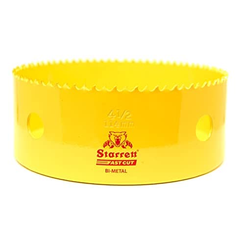 Image of Starrett HSS Bi-Metal Fast Cut Hole Saw - 114mm - For Metal, Wood, Plastics
