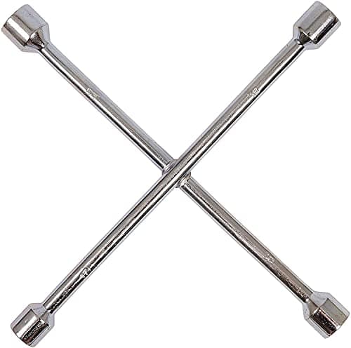 Image of Easy Shopping® 4 Way Universal Cross Wheel Spanner Nut Wrench 17 19 21 23mm Car Brace Spanner