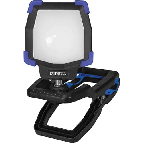 Image of Faithfull FPPCLIP30R Rechargable Cordless LED Clip Grip Work Light 30 W 3000Lm