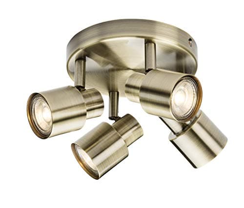 Image of Quad GU10 Spotlight in Antique Brass