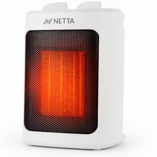 Image of NETTA Ceramic Fan Heater 2000W - Portable Electric Space Heater with 3 Heat Settings & Adjustable Thermostat - Energy Efficient Ceramic Heater for Home & Office - Tip Over & Overheat Protection