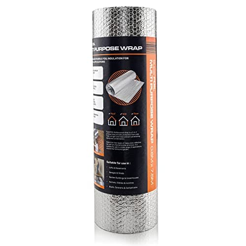 Image of SuperFOIL Foil Insulation Roll - Energy Saving DIY Bubble Foil Sheet - 3-in-1 Sustainable Thermal Insulation (Silver, 0.6m x 7.5m)