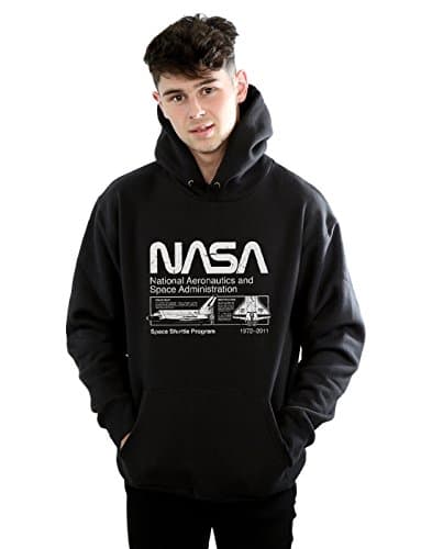 Image of Absolute Cult NASA Men's Classic Space Shuttle Hoodie Black Large