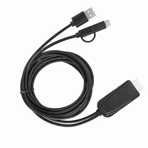 Image of Fdit HDMI Phone to TV Adapter, 2 in 1 Micro-USB & USB Type-C to HDMI Cable Adapter, 1080P HD HDTV Mirroring Cable for All Android Smartphones