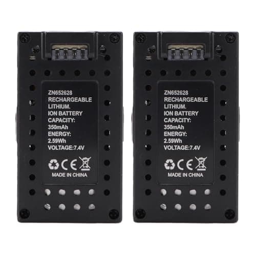 Image of Walmeck Helicopter Battery Fit For RC ERA C138 C138PRO High Performance 7.4V 350mAh Lightweight Replacement Power Supply For Remote Control Helicopters Plastic 4x2.5x2.8cm (2 Pcs)