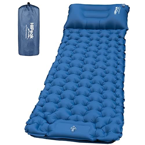 Image of HiiPeak Camping Sleeping Pad - Ultralight Inflatable Sleeping Mat with Built-in Foot Pump & Pillow, Compact Waterproof Camping Air Mattress for Tent, Backpacking, Hiking, Tent Trap Traveling