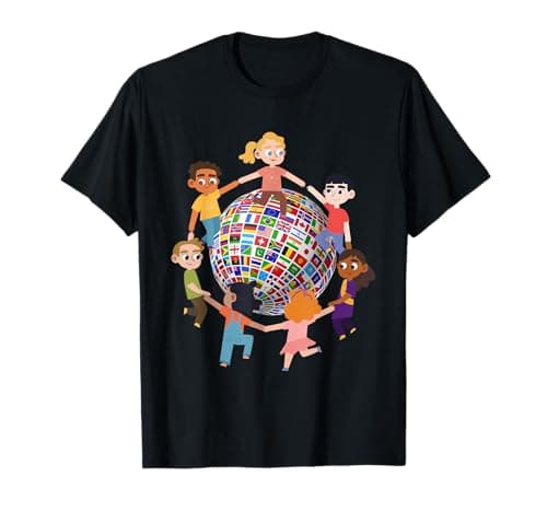 Image of Cultural Diversity World Flags Different Nationality T-Shirt