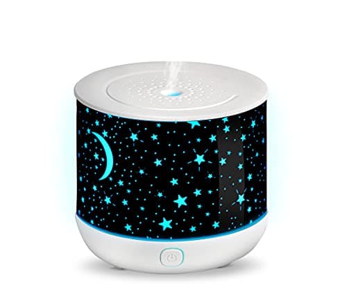 Image of Rio Dream Time Aromatherapy Oil Diffuser & Cool Mist Humidifier with LED Night Light, 100ml Essential Oil Diffuser for Bedroom, 7-Colour Changing Light, Auto Shut-Off, USB Powered, Air Diffuser
