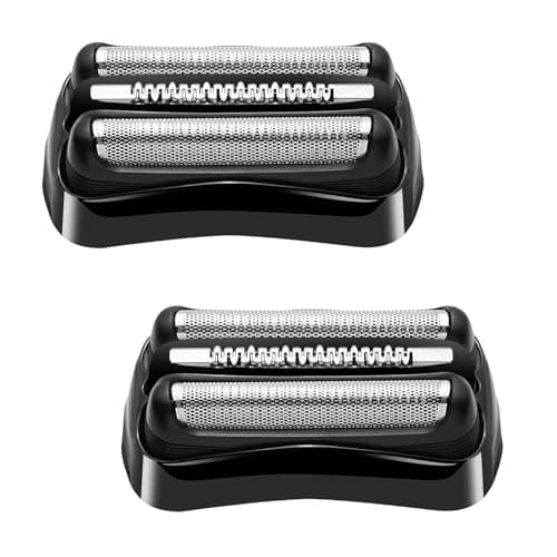 Image of ACWOO Series 3 Electric Shaver Replacement Head, 2PCS 21B Electric Razors Shaver Head Compatible with Braun All Series 3 Electric Shavers, Easily Attach Your New Shaver Head, Smooth Shaving, Black
