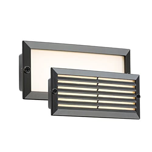 Image of Knightsbridge Recessed Brick Light, 5 W, Black Fascia
