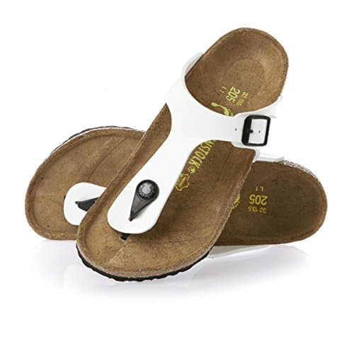 Image of Birkenstock Gizeh, Unisex-Child Sandals, White,13 Child UK ( 31 EU )