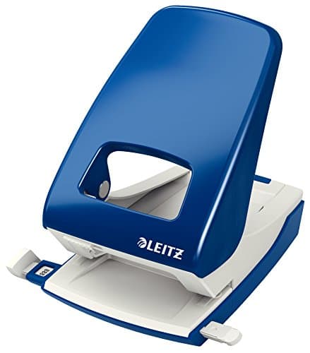 Image of Leitz Stark NeXXt 51386035 Hole Punch Blue 40-Sheet Strength in Blister Pack