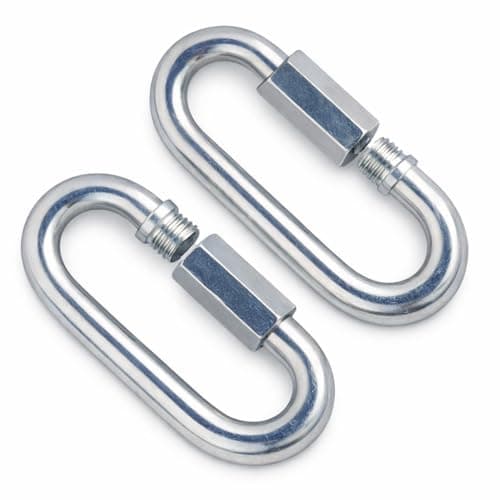 Image of 6mm (Pack of 2) Quick Link Zinc Plated Steel for Connecting Galvanised Steel Chain Heavy Duty 160kg Working Load - J03A