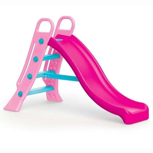 Image of Dolu Big Garden Slide With Water Feature For Children From 2 Years 2 in 1 Large Light Pink Ladder and Bright Pink Slope Freestanding Slide for Kids Indoor & Outdoor Play Equipment For Children Kids