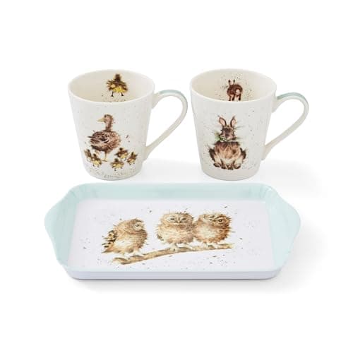 Image of Portmeirion Home & Gifts X0011658739 Wrendale by Royal Worcester s/2 Mugs & Tray Wrendale Designs