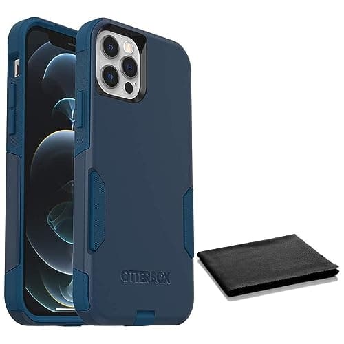 Image of OtterBox Commuter Series Case for iPhone 12 & iPhone 12 Pro (Only) - with Cleaning Cloth - Non-Retail Packaging - Bespoke Way (Blue)