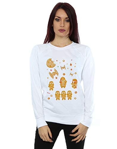 Image of Absolute Cult Star Wars Women's Gingerbread Empire Sweatshirt White Large