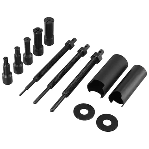 Image of QWORK® 10Pcs Motorcycle Inner Bearing Puller Kit, 5 Sizes Open Clips 9-23mm, Motorcycle Bearing Extractor Removal Tool Set