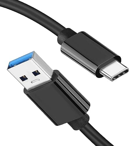 Image of LDLrui USB 3.1 Gen 2 to USB C Cable, USB A to USB C 10Gbps Data Sync & 3A Type C Charger Fast Charging Cord for Samsung Galaxy S24/S21, iPhone 15/15 Pro, GoPro, Power Bank Black, 0.5FT/0.15M, 1Pack
