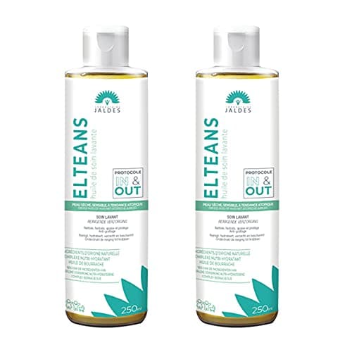 Image of Elteans Cleansing Care Oil for Dry and Sensitive Skin Cleans, Moisturises and Soothes Set of 2 250 ml Bottle