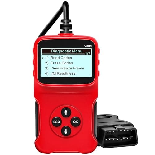 Image of Car OBD2 Scanner Universal Wired Auto Engine Fault Code Reader CAN Diagnostic Scan Tool V309 for Check Engine Light, I/M Readiness Smog Check, HD LCD Display Screen
