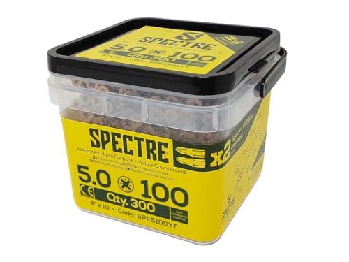 Image of Spectre™ PZ Compatible Wood Screw CSK ZYP 5.0 x 100mm Tub 300