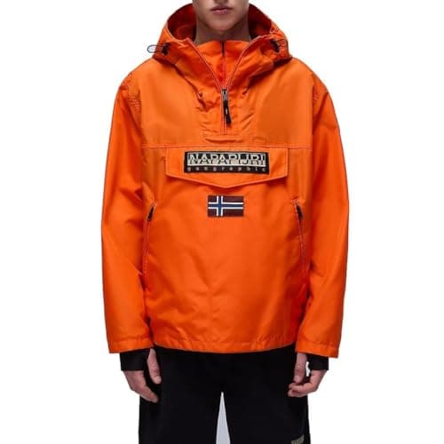 Image of Napapijri Rainforest Next Summer Waterproof Anorak, Orange Red, M