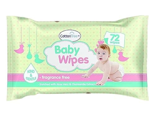 Image of ZYBUX - Fragrance Free Baby Wipes, Enriched with Aloe Vera & Chamomile Extract - 320 Count (5 Packs of 64)