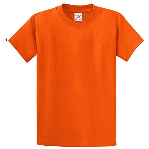 Image of Stars and Stripes Plain Orange T Shirt Unisex Tshirts Orange Medium 100% Rich Soft Cotton T Shirt