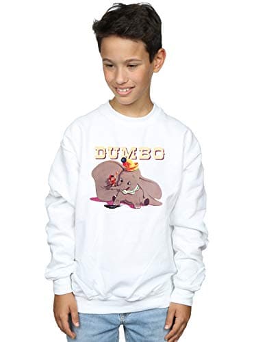 Image of Disney Boys Dumbo Timothy's Trombone Sweatshirt White 9-11 Years