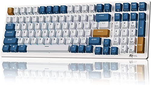 Image of RK ROYAL KLUDGE RK98 Wireless Mechanical Keyboard Triple Mode 2.4G/BT5.1/USB-C 100 Keys Hot Swappable Brown Switch with Number Pad RGB Backlit 3750mAh Battery NKRO Gaming Keyboard Ergonomic, US Layout