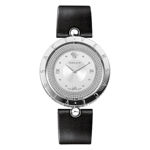 Image of Versace Women Analog Quartz Watch with Leather Strap VE7901023