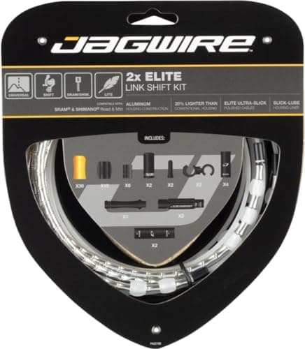 Image of Jagwire 2X Elite Link Shift Kit Adult Unisex Shifters and Cables, Silver, One Size