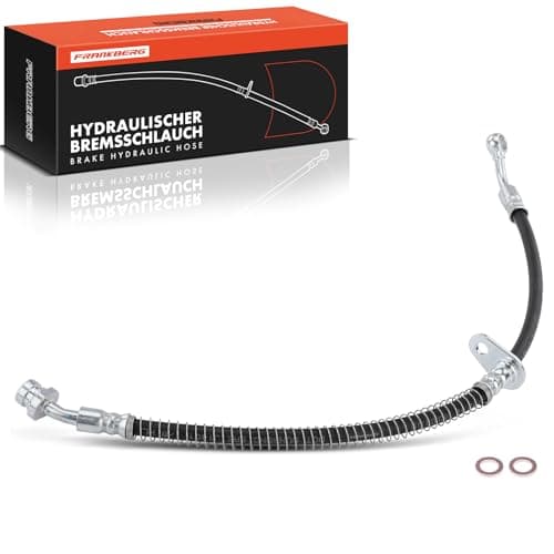 Image of Frankberg 1x Brake Hose Front Axle Left Passenger Side Compatible with Rio II JB 1.4L 1.5L 1.6L 2005-Today Rio II Saloon JB 1.4L 1.5L 1.6L 2005-Today Replace# 587311G000