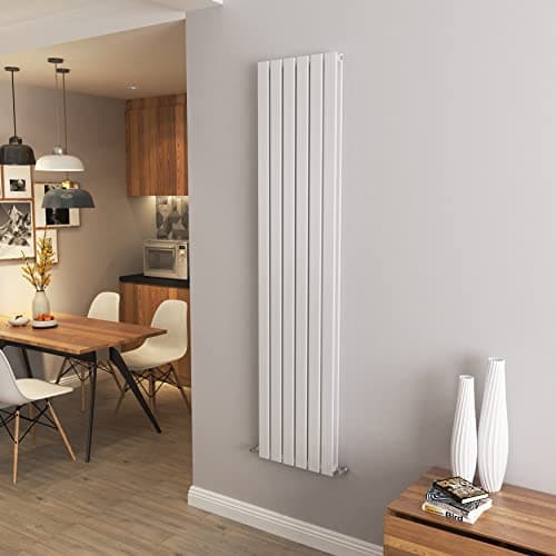 Image of White Vertical Radiator Double Column Flat Panel Central Heating Radiators 1800 * 408mm