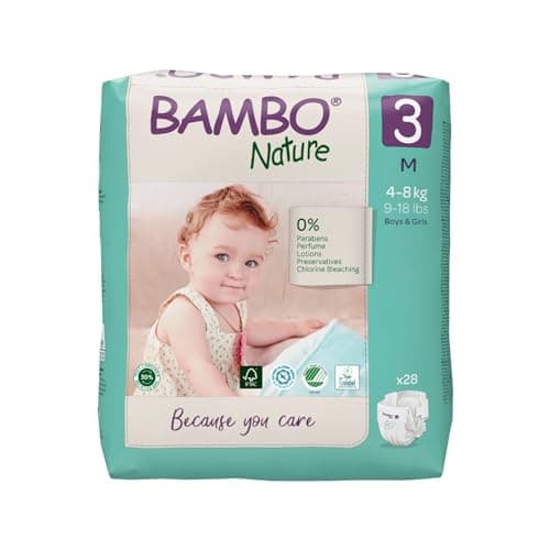 Image of Bambo Nature Midi 4-8 kg, White, Size 3 (1 X Pack Of 28)