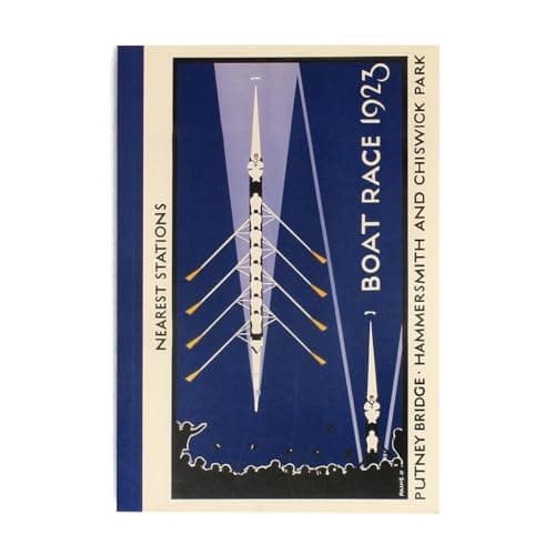 Image of Rex London A5 Lined Notebook - Tfl Vintage Poster: Boat Race